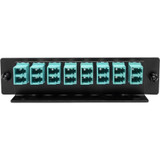 Tripp Lite High-Density Fiber Adapter Panel (MMF/SMF) 8 LC Duplex Connectors Black