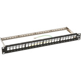 Tripp Lite 24-Port 1U Rack-Mount Shielded Blank Keystone/Multimedia Patch Panel RJ45 Ethernet USB HDMI Cat5e/6