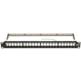 Tripp Lite 24-Port 1U Rack-Mount Shielded Blank Keystone/Multimedia Patch Panel RJ45 Ethernet USB HDMI Cat5e/6