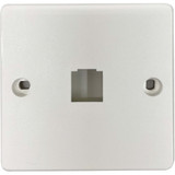 Tripp Lite 1-Port French-Style Wall Plate, White, TAA