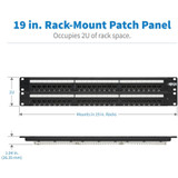 Tripp Lite 48-Port Cat6 Cat5 Patch Panel Rackmount 110 Punch Down RJ45 Ethernet 1URM 568B