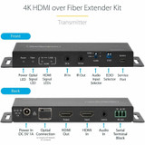 StarTech.com 4K HDMI over Fiber Extender Kit, 4K 60Hz, 3300ft (1km) Single Mode/1000ft (300m) Multimode LC Fiber Optic, HDR, IR Extender