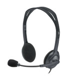 Logitech H111 Stereo Headset, Black - 3.5mm