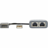 Tripp Lite DisplayPort over Cat6 Pigtail Receiver with Repeater, 4K 60 Hz, 4:4:4, Transceiver, HDCP 2.2, 230 ft. (70.1 m), TAA