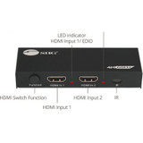 SIIG 2 Port HDMI 2.0 4K HDR Splitter / Switcher with IR Remote