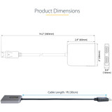 StarTech.com DP to Dual HDMI MST HUB, Dual HDMI 4K 60Hz, 2 Port DisplayPort Multi Monitor Adapter with 1ft/30cm Cable, DP 1.4 | DSC | HBR3