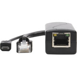 Tripp Lite PoE to USB Micro-B and RJ45 Active Splitter 802.af 48V to 5V 1A Up to 328.08 ft. (100 m)