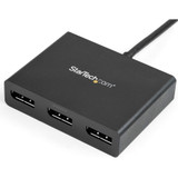 StarTech.com 3-Port Multi Monitor Adapter, Mini DisplayPort 1.2 to DP MST Hub, Video Splitter for Extended Desktop Mode, Windows Only