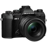 Olympus OM SYSTEM OM5 20.4 Megapixel Mirrorless Camera with Lens - Black