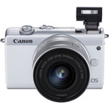 Canon EOS M200 24.1 Megapixel Mirrorless Camera with Lens - 0.59" - 1.77" - White