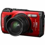 Olympus OM SYSTEM TG-7 12 Megapixel Compact Camera - Black, Red