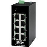 Tripp Lite 8-Port Unmanaged Industrial Ethernet Switch 10/100 Mbps Ruggedized -40&deg; to 75&deg;C DIN Mount