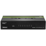 TRENDnet 8-Port Unmanaged Gigabit GREENnet Desktop Metal Switch, Fanless, 16Gbps Switching Capacity, Plug & Play, Network Ethernet Switch, Lifetime Protection, Black, TEG-S80G