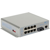 Omnitron Systems 9522-6-18-1 OmniConverter Managed Gigabit PoE+ - MM SC - RJ-45 - Ethernet Fiber Switch