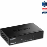 TRENDnet 5-Port Gigabit Desktop Switch, TEG-S51, 5 x Gigabit RJ-45 Ports, 10Gbps Switching Capacity, Fanless Design, Metal Enclosure, Lifetime Protection, Black