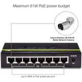 TRENDnet 8-Port GREENnet Gigabit PoE+ Switch, Supports PoE And PoE+ Devices, 61W PoE Budget, 16Gbps Switching Capacity, Data & Power Via Ethernet To PoE Access Points & IP Cameras, Black, TPE-TG82G