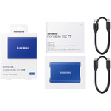 Samsung T7 MU-PC2T0H/AM 2 TB Portable Solid State Drive - External - PCI Express NVMe - Indigo Blue