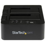 StarTech.com Standalone Hard Drive Duplicator, External Dual Bay HDD/SSD Cloner/Copier, USB 3.1 to SATA Drive Docking Station, Disk Cloner