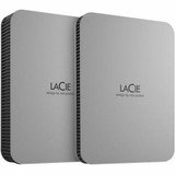 LaCie STLP1000400 1 TB Portable Hard Drive - External - Moon Silver