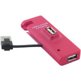 Inland 4 Port USB 2.0 HUB - Red