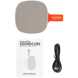 VisionTek Sound Cube Portable Bluetooth Speaker System - Gray