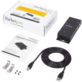 StarTech.com USB to Serial Adapter Hub &acirc;&euro;" 4 Port &acirc;&euro;" Industrial &acirc;&euro;" Wall Mount &acirc;&euro;" Din Rail &acirc;&euro;" COM Port Retention &acirc;&euro;" FTDI USB Serial