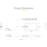 StarTech.com 3-Port USB-C Hub with Ethernet, 3x USB-A Ports, GbE, 5Gbps, Bus-Powered, 1ft/30cm Cable, Portable USB Type-C Expansion Hub
