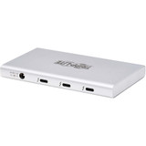 Tripp Lite 4-Port Thunderbolt 4 Hub 8K 2x 4K 60 Hz USB 3.2 Gen 2 USB-A Port 100W Charging Gray