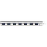 StarTech.com 7 Port Compact USB 3.0 Hub with Built-in Cable - 5Gbps - Aluminum USB Hub - Silver