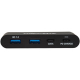 Tripp Lite 4-Port USB-C Hub with Self-Storing Cable and Power Delivery 2x USB-A 2x USB-C 100W PD 3.0 USB 3.0