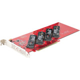 StarTech.com Quad M.2 PCIe Adapter Card, x16 Quad NVMe or AHCI M.2 SSD to PCI Express 4.0, Up to 7.8GBps/Drive, For 2242/2260/2280/22110mm PCIe M-Key M2 SSDs, Bifurcation Required - PC/Linux Compatible