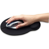 Manhattan Wrist Gel Support Pad and Mouse Mat, Black, 241 � 203 � 40 mm, non slip base, Lifetime Warranty, Card Retail Packaging