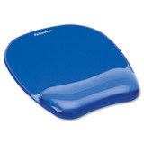 Fellowes Crystals&reg; Gel Mousepad/Wrist Rest - Blue