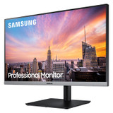 Front and side view of Samsung professional monitor.