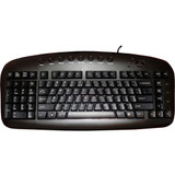 LEFT HANDED Ergonomic KEYBOARD WIRED USB BLACK