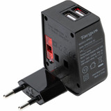 Targus World Travel Power Adapter with Dual USB Charging Ports