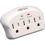 Tripp Lite Protect It! 3-Outlet Surge Protector Direct Plug-In 660 Joules 2 Diagnostic LEDs