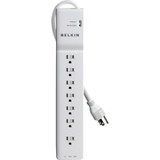 Belkin 7 Outlet Power Strip Surge Protector with 6ft Power Cord - 2320 Joules - White