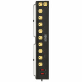 Tripp Lite Protect It! 10-Outlet Surge Protector with Swivel Light Bars - 5-15R Outlets, 2 USB Ports, 10 ft. (3 m) Cord, 4500 Joules, Black