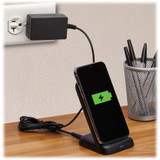 Tripp Lite 10W Wireless Fast-Charging Stand With International AC Adapter, Black