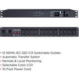 CyberPower Switched ATS PDU PDU44004 12-Outlets PDU