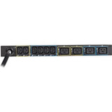 Eaton Metered Input rack PDU, 1U, L6-30P input, 5.76 kW max, 200-240V, 24A, 10 ft cord, Single-phase, Outlets: (8) C13 Outlet grip, (4) C19 Outlet grip