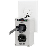 Tripp Lite Isobar Surge Protector Wallmount Direct Plug In 2 Outlet 1410 J