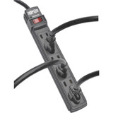 Tripp Lite Power Strip 6-Outlet 5-15R AC 6ft Cord 5-15P Black Housing 120V