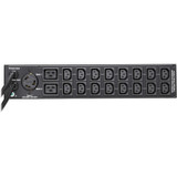 Tripp Lite 5.8kW 208/240V Single-Phase ATS/Monitored PDU - 16 C13, 2 C19 & 1 L6-30R Outlets, Dual L6-30P Inputs, 10 ft. Cords, 2U, TAA