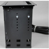 Wiremold InteGreat All Power Table Box, Cord Ended, Aluminum