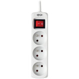 Tripp Lite 3-Outlet Power Strip French Type E Outlets 220-250V AC 16A 1.5 m Cord Type E Plug White