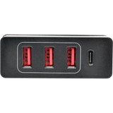 Tripp Lite 4-Port USB Charging Station with USB-C Charging and USB-A Auto-Sensing Ports