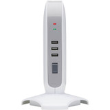 Tripp Lite 5-Outlet Surge Protector Tower 3x USB Ports (3.1A Shared) 6 ft. Cord 5-15P Plug 1200 Joules White