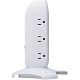 Tripp Lite 5-Outlet Surge Protector Tower 3x USB Ports (3.1A Shared) 6 ft. Cord 5-15P Plug 1200 Joules White